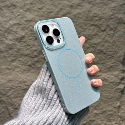 Coque de Luxe Pailletée Magnétique à Chargement Sans Fil Pour Magsafe Pour iPhone 16 15 14 13 12 11 Pro Max Plus Housse Rigide Antichoc For iPhone 12