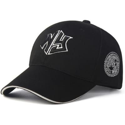 Veelzijdige Verstelbare Borduur Baseballpetten Hip-hop Casual Pet met Vizier Zonbescherming Petten Voor Man Vrouwen Buiten Sport black