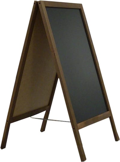 DD Stoepbord - A1 - Flipover - Krijtbord - 60x100cm - Bruin - 100cm x 60cm x 100cm
