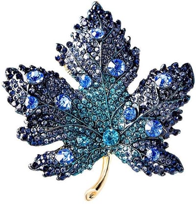Vt products - Strass Grote Mapel Blad Broche - Elegante Bruiloft