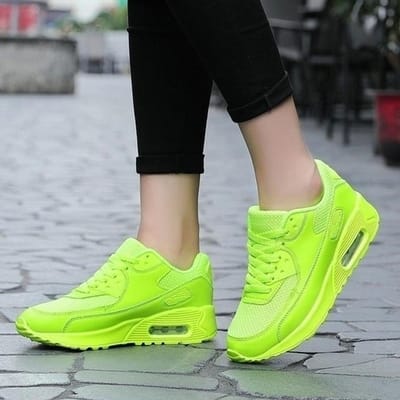 Dames Sneakers Hoge Kwaliteit Nieuwe Dames Mode Hardloopschoenen Lichtgewicht Ademend Mesh Casual Sportschoen Plus Maat 35 -44 41 groen
