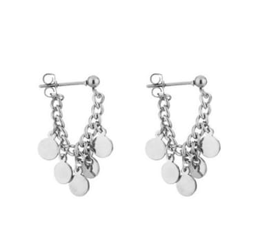 absolute oorbellen - oorstekers - ketting met ronde details - stainless steel - nikkelfree- waterproof - cadeau