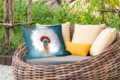 Buitenkussens - Tuin - Paardenbloem - Natuur - Bloemen - Blauw - 50x30 cm