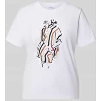 T-shirt klassieke pasvorm in jersey voor dames COMMA 01E6