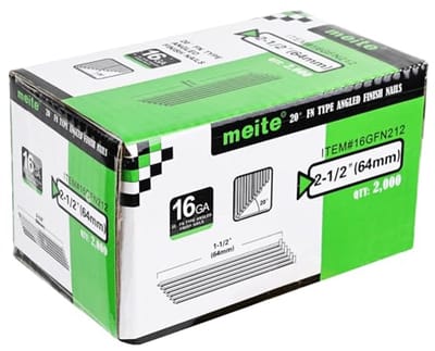 16 Gauge Schuine Afwerking Nagels 2-1/2 Inch - Gegalvaniseerde Nagels voor Spijkerpistolen