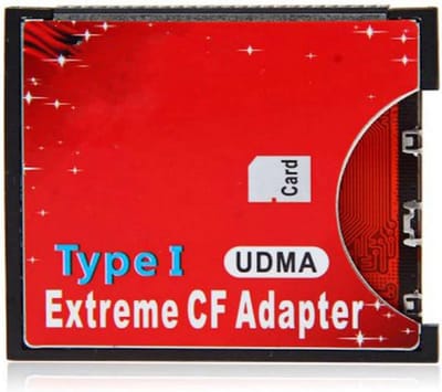 Geheugenkaart Adapter - SD naar CF - Foto's Overzetten - Type I Compatibel - Tot 128GB - Zwart