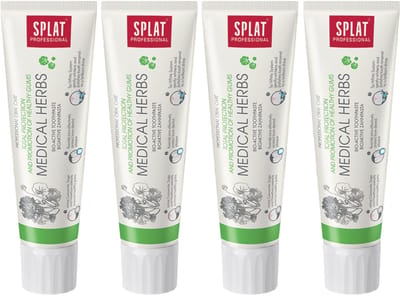 SPLAT Medical Herbs - Tandpasta - Kruiden, Bescherming van het Tandvlees, Zonder SLES, 4-pack