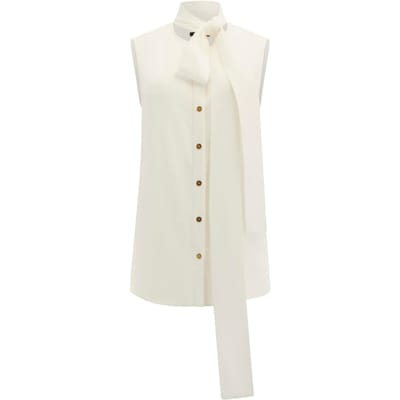 GUESS Etta Bow Sl Shirt White Peaks Taglia: 36 | Magliette intime Outlet | Donna | Bianco