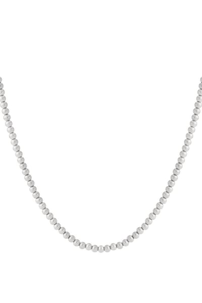 Bijoutheek Collier Ballen 6mm Glad Zilver