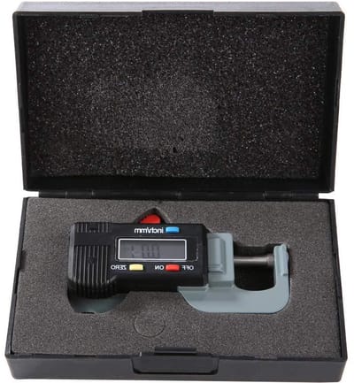 Digitale diktemeter - Precisie meter - Materialen meten - Groot LCD scherm - 0-12.7 mm - Zilver