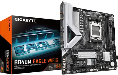 GIGABYTE B840M EAGLE WIFI6 Moederbord - AMD B840 - AMD AM5 - DDR5 RAM - Micro-ATX