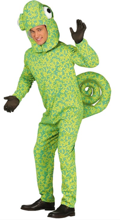 Fiestas Guirca - Jumpsuit Kameleon - maat M (48-50) - Carnavalskleding - Carnaval - carnavalskleding 2027 - Carnaval kostuum
