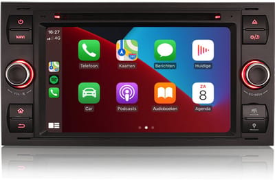 Carplay voor Ford Mondeo S-max Mondeo Galaxy Focus | Zwart | 2003 t/m 2013 | Android 13 | Draadloos Apple Carplay & Android auto | 4GB + 64GB | 8-Core processor | Cartronix | 2025 model | Bluetooth & Wifi