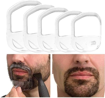 5-delige set - 5 verschillende maten - Transparante kleur - Baardstyler - Baardtrimmer - Baardtrimmer voor mannen - Cadeau voor vader, echtgenoot, mannelijke vriend