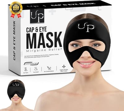 3-in-1 Warm & Koud Therapie Hoofdmasker – Migraine Relief Cap voor Hoofdpijn, Ontspanning, Slaap & Stressvermindering
