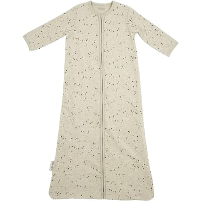 Meyco Baby Rib Mini Spot baby slaapzak met mouwen - sand melange - 90cm - 1.0 TOG