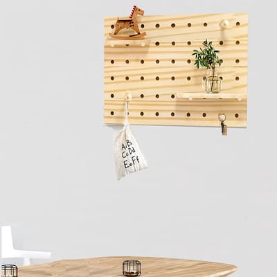 Afdekking Zekeringkast - Meterkast Paneel - Wanddecoratie - Natuurlijk Grenenhout - Klapdeksel Stijl - Wit Houtkleur
