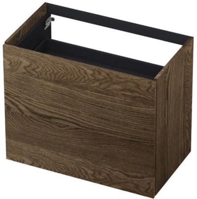 INK - Onderkast 2 Laden Push To Open 65cm Massief Eiken - 800x450x650 Mm - Massief Eiken Charcoal