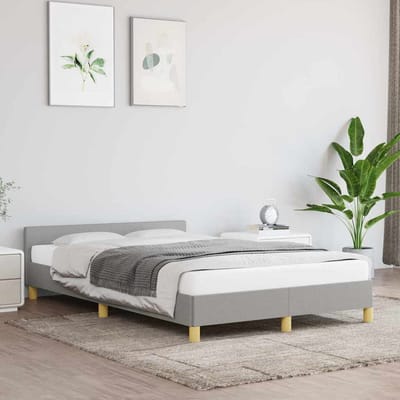 vidaXL - Bedframe - zonder - matras - 120x200 - cm - stof - lichtgrijs