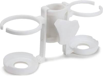 Parasol Bekerhouder - Drankhouder - Strand Genot - Gereedschapsloos Bevestigd - Tot 2.5'' Breed - Wit
