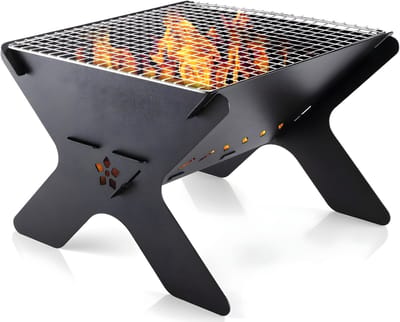 KAD® Vuurkorf - Vuurkorf Voor Buiten - Vuurschaal Voor Buiten - Zwart - 30cm x 29cm x 21cm