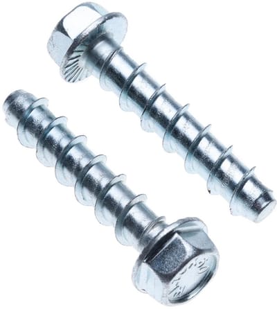 Betonankerbout M8 9,9x80mm Galvanisch Verzinkt – Zelftappende Bevestiging voor Metaal op Beton, Baksteen, Steen – Pack van 10