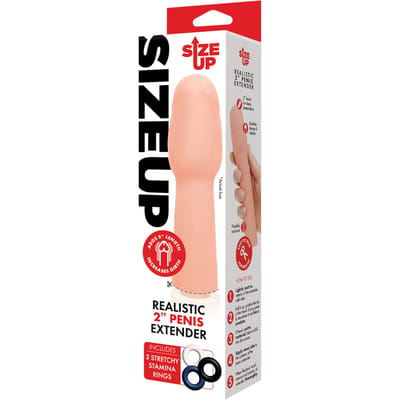 'Realistic 2" Penis Extender', 18 cm