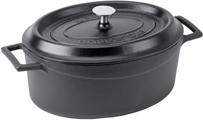 Lava - Casserole Ovaal Matt Black/Black 290 Mm 4.80 Ltr