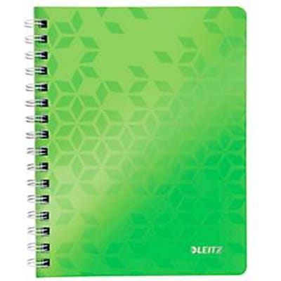 Leitz WOW collegeblok, DIN A5, 80 gelinieerde vellen, transparante zak, FSC®-gecertificeerd, groen