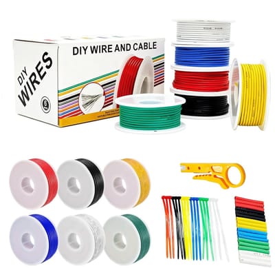 Elektronische Kabelset - Siliconen Leidingen - Elektrische Projecten - Vertind Koperdraad - 10 Meter Spoel - Zes Kleuren