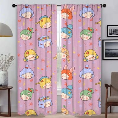 Schattig Klein Meisje Tule voor Slaapkamer Shades Anti-muggen Gordijnen voor Woonkamer Raamgordijn Scheidingswand Interieurgordijnen W50xH70cmx2pcs-CL