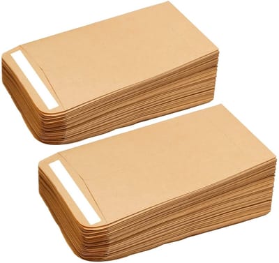 Dailygoods - Kleine Bruine Enveloppen - Zelfklevend, 100 Stuks, 10x6 cm