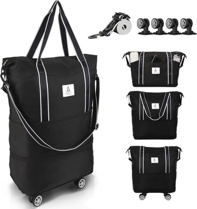 Lichtgewicht Reistas met Afneembare Wielen - Opvouwbare Sporttas voor Handbagage (25L-55L)