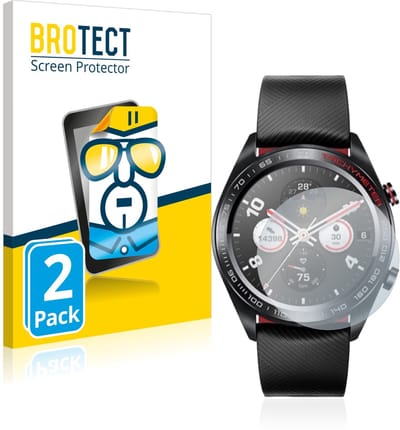 BROTECT - Screenprotector voor Honor Watch Magic - Folie Beschermfolie transparant 2 Stuks