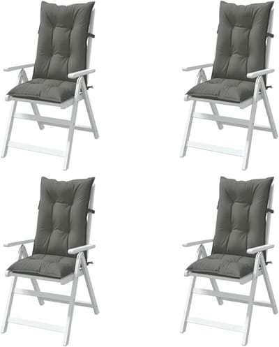 Stoelkussens Tuinstoel - Kussens Set - Buiten Zitten - Zachte Vulling - 120x50 cm - Grijs