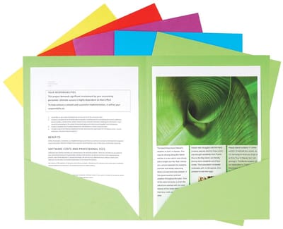 Exacompta ROCK''S 210 - Pak van 25 mappen met dubbele klep A4 of A3 - Geassorteerd - 415000E