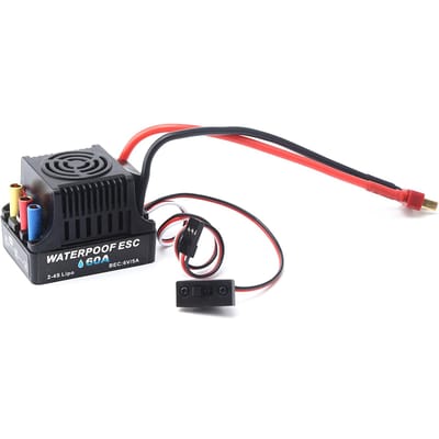 Contrôleur de vitesse électrique ESC 80A sans balais 2-4S, prise BEC T 6V 5A pour voiture RC 1/8 1/10 60A