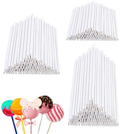 Dailygoods- Cakepopsteel 300 Stuks - Papier - 7,6/10/15 cm - Taartdecoratie - Snoep - Flexibel en Schokbestendig - Taartprikker