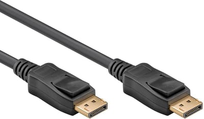 DisplayPort kabel - 1.4 - 8K - Verguld - Dubbel afgeschermd - 5 meter - Zwart - Allteq
