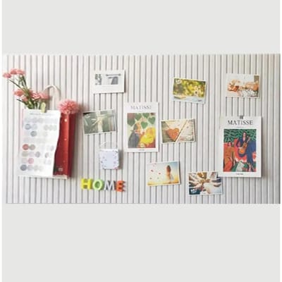 120 x 60 cm Groot prikbord - Decoratief viltprikbord - Opvouwbaar fotobord - Alternatief voor een kurkbord - Visionboard voor school, thuis, keuken, kantoor of muren - wit