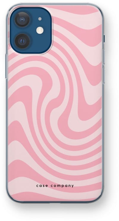 Case Company® - Hoesje geschikt voor iPhone 12 mini hoesje - Swirl Roos - Soft Cover Telefoonhoesje - Bescherming aan alle Kanten en Schermrand