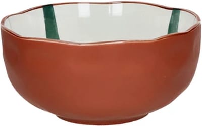 Pomax Mykonos diep bord / bowl D20cm H9.5cm groen
