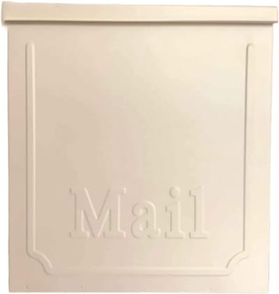 Brievenbus Buiten - Postbak Muur - Post Ontvangen - Roestbestendig Staal - 21.5 x 9.5 x 25.5 cm - Beige