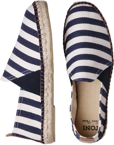 Espadrilles voor heren van gestreepte stof | DUSTIN