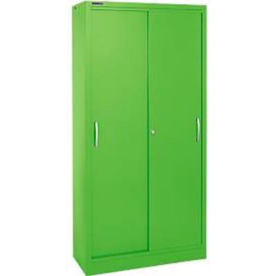 Schäfer Shop Select Schuifdeurkast, 5 ordnerhoogten, B 1200 mm, appelgroen RAL 6018