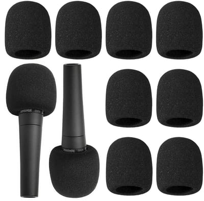 Dailygoods- Microfoonspons 8 stuks - Schuimrubberen Afdekkingen - Popfilter - Winddicht - Wasbaar - Hygiënisch 7 x 6 cm