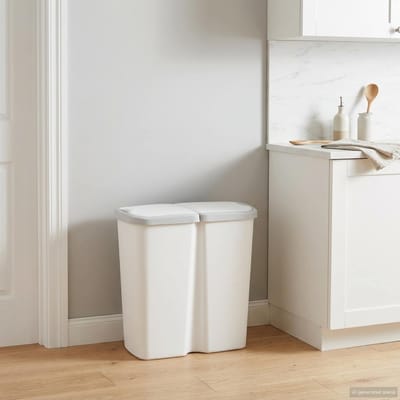 vidaXL - Afvalbin - Wit - 48,5 - x - 28 - x - 51 - cm - PP
