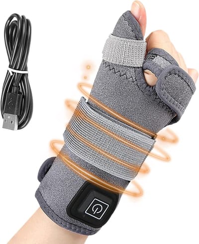 Verwarmingskussen Pols - Polsbrace Warmer - Spierontspanning Verlichten - Verstelbare Warmte - 61 x 18 cm - Zwart