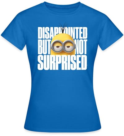 Minions Kevin Teleurgesteld Maar Niet Verrast T-Shirt Dames