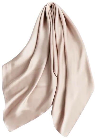 Lange Sjaal - Effen - Satijn - Licht Taupe Roze - 180 x 90cm (913824#)